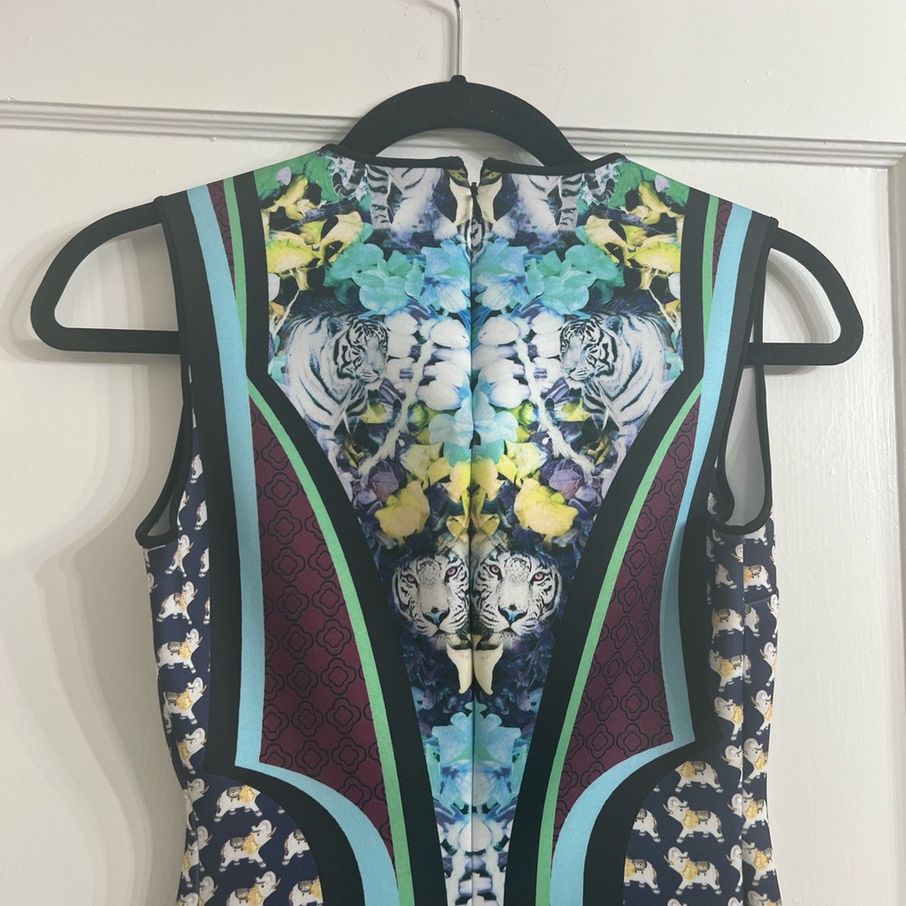Clover canyon graphic flowers neoprene bodycon dress size small - Picture 10 of 13
